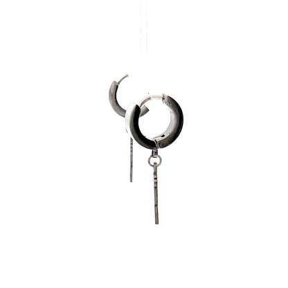 Stainless Steel Huggie Hoop Earrings - Design 04