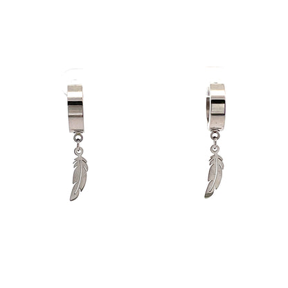 Stainless Steel Huggie Hoop Earrings - Design 04