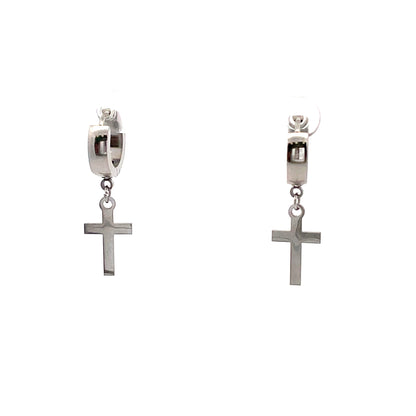 Stainless Steel Huggie Hoop Earrings - Design 05