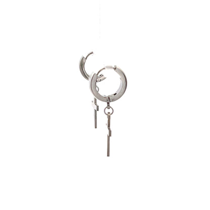 Stainless Steel Huggie Hoop Earrings - Design 05