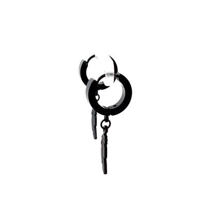 Stainless Steel Huggie Hoop Earrings - Design 04