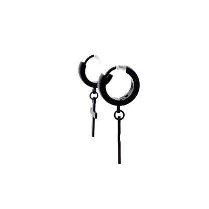 Stainless Steel Huggie Hoop Earrings - Design 05