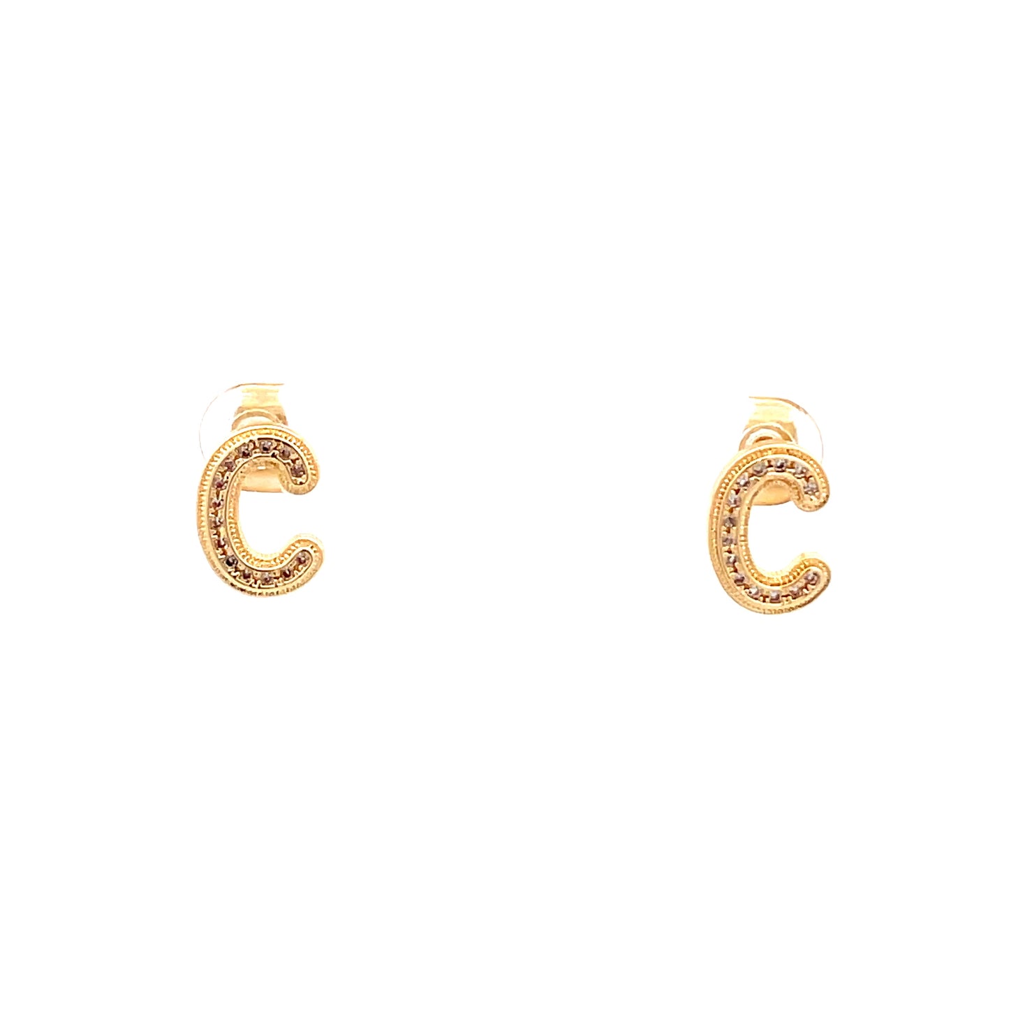 Venus Initial Earrings - C