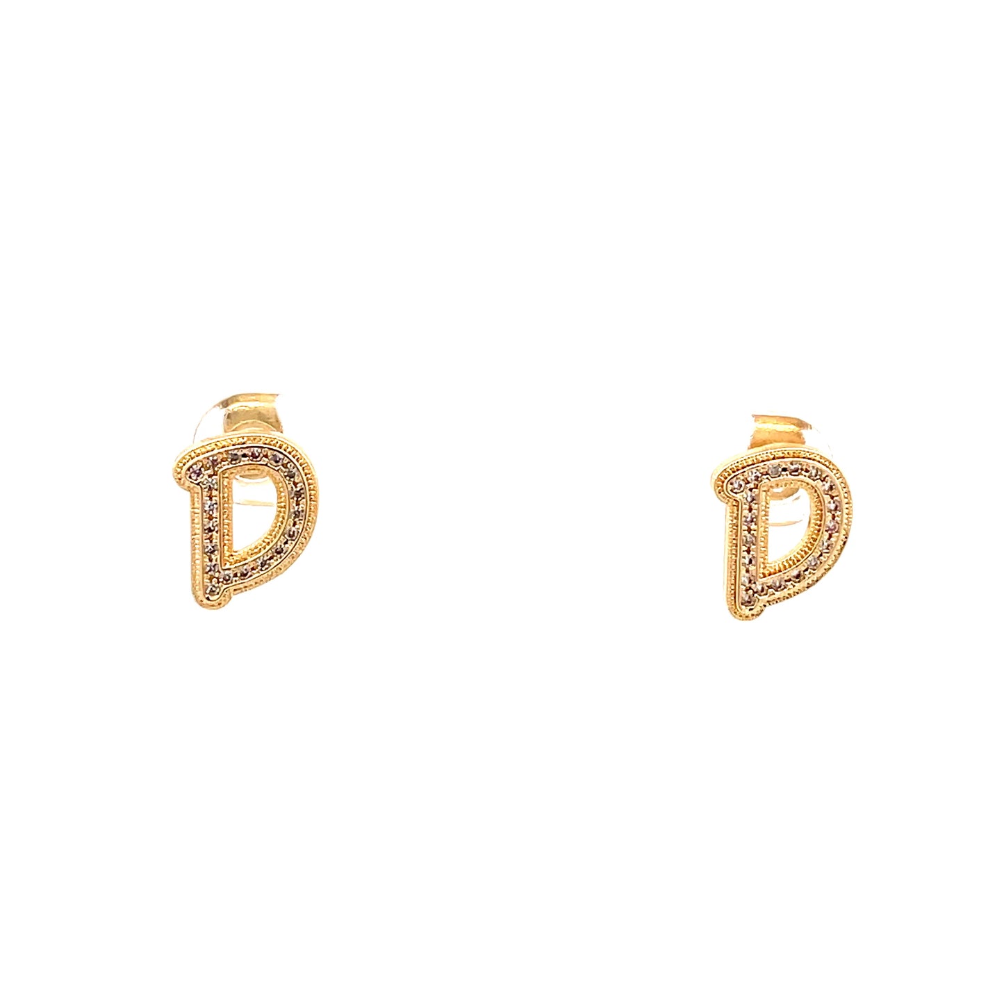 Venus Initial Earrings - D