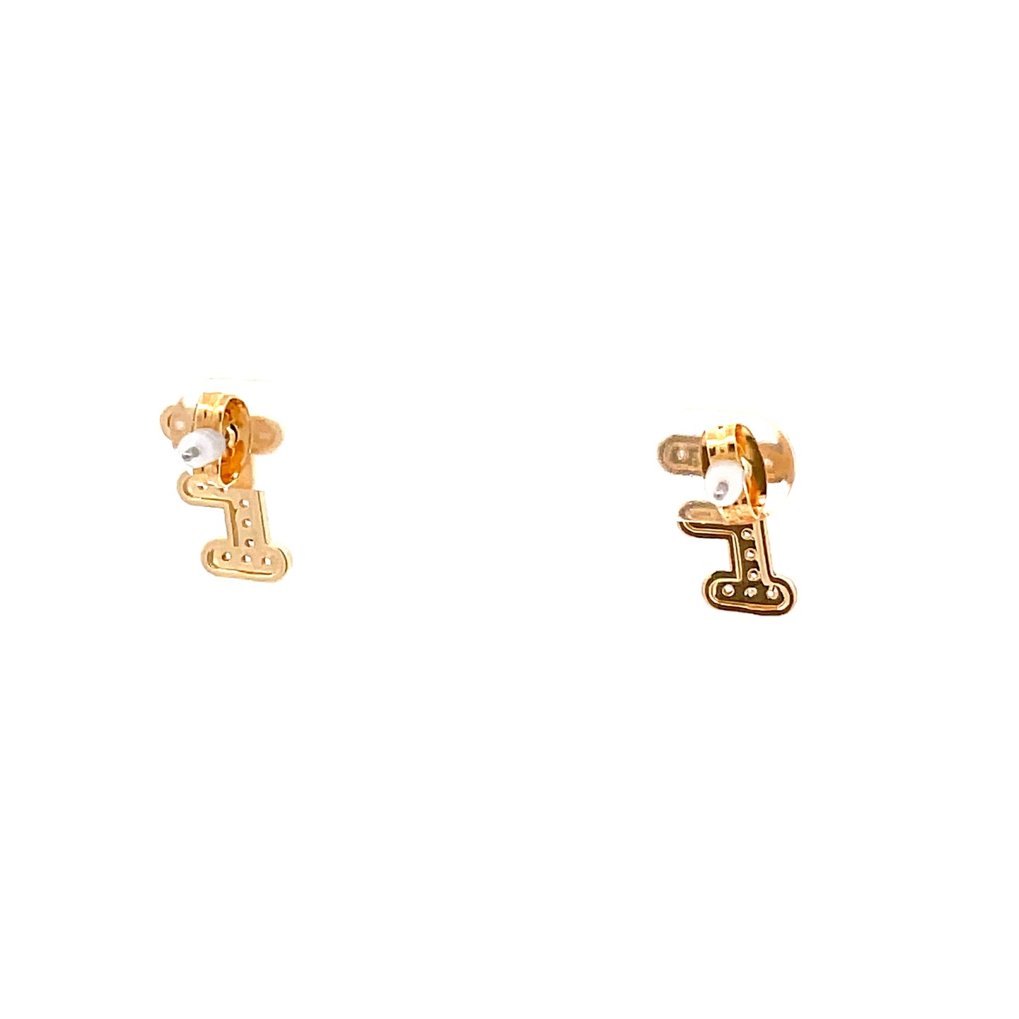 Venus Initial Earrings - F