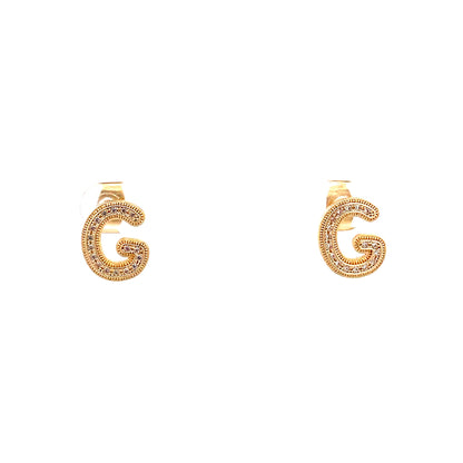 Venus Initial Earrings - G