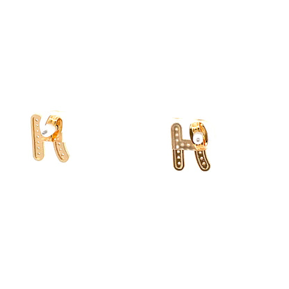 Venus Initial Earrings - H