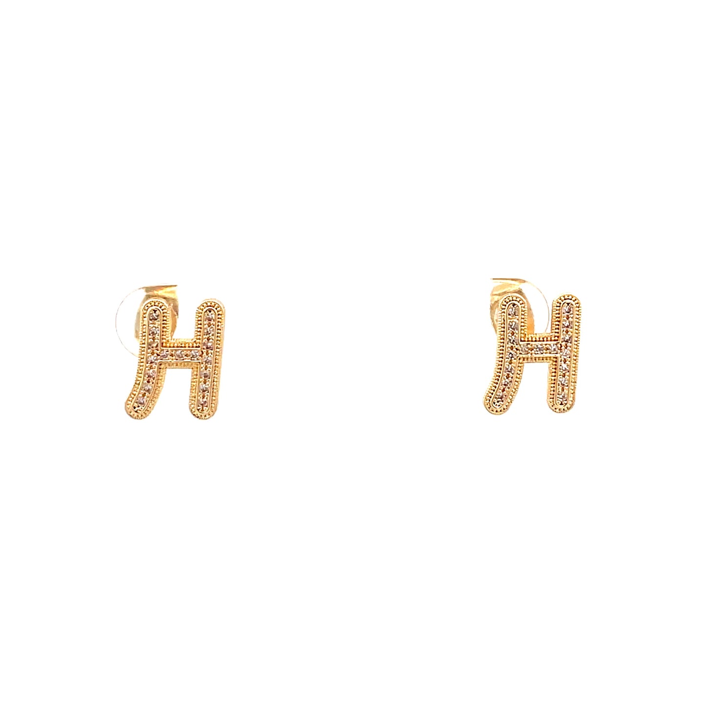 Venus Initial Earrings - H