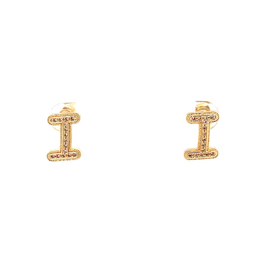 Venus Initial Earrings - I