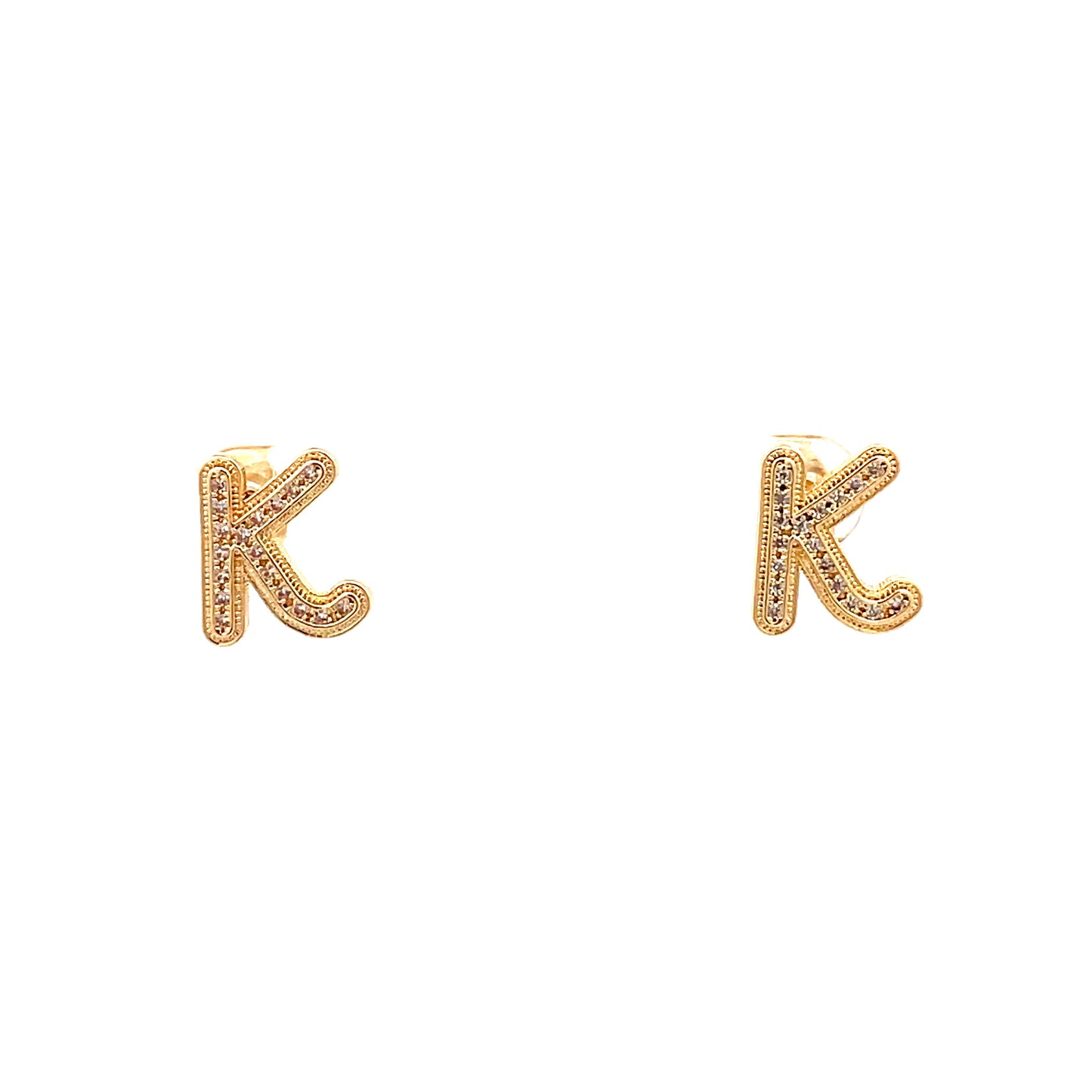 Venus Initial Earrings - K