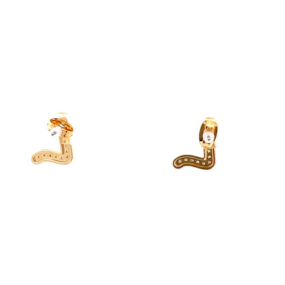 Venus Initial Earrings - L