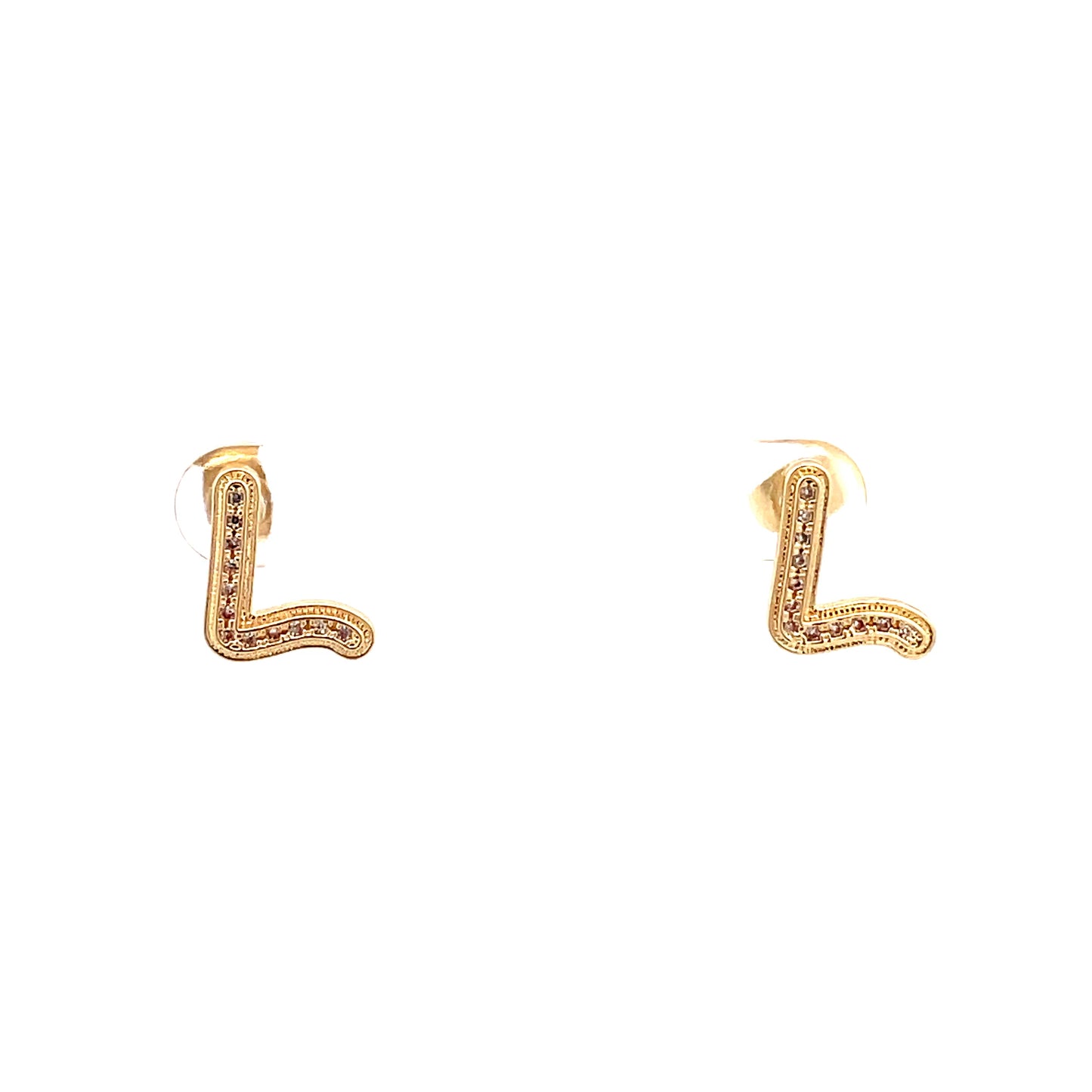 Venus Initial Earrings - L