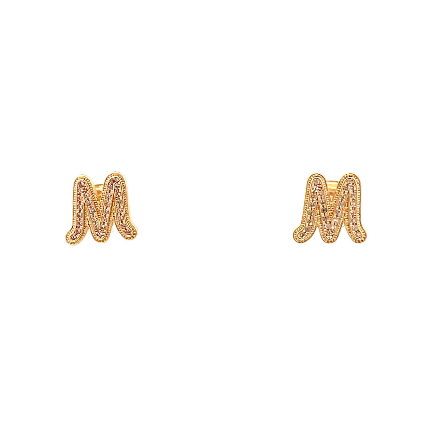 Venus Initial Earrings - M