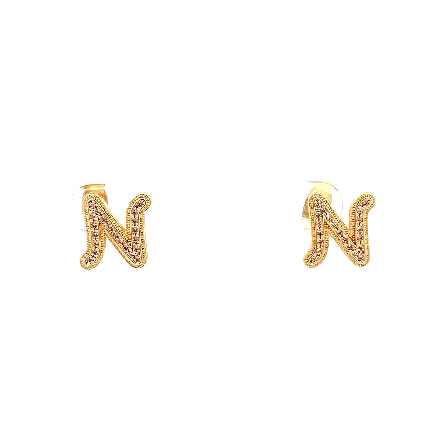 Venus Initial Earrings - N