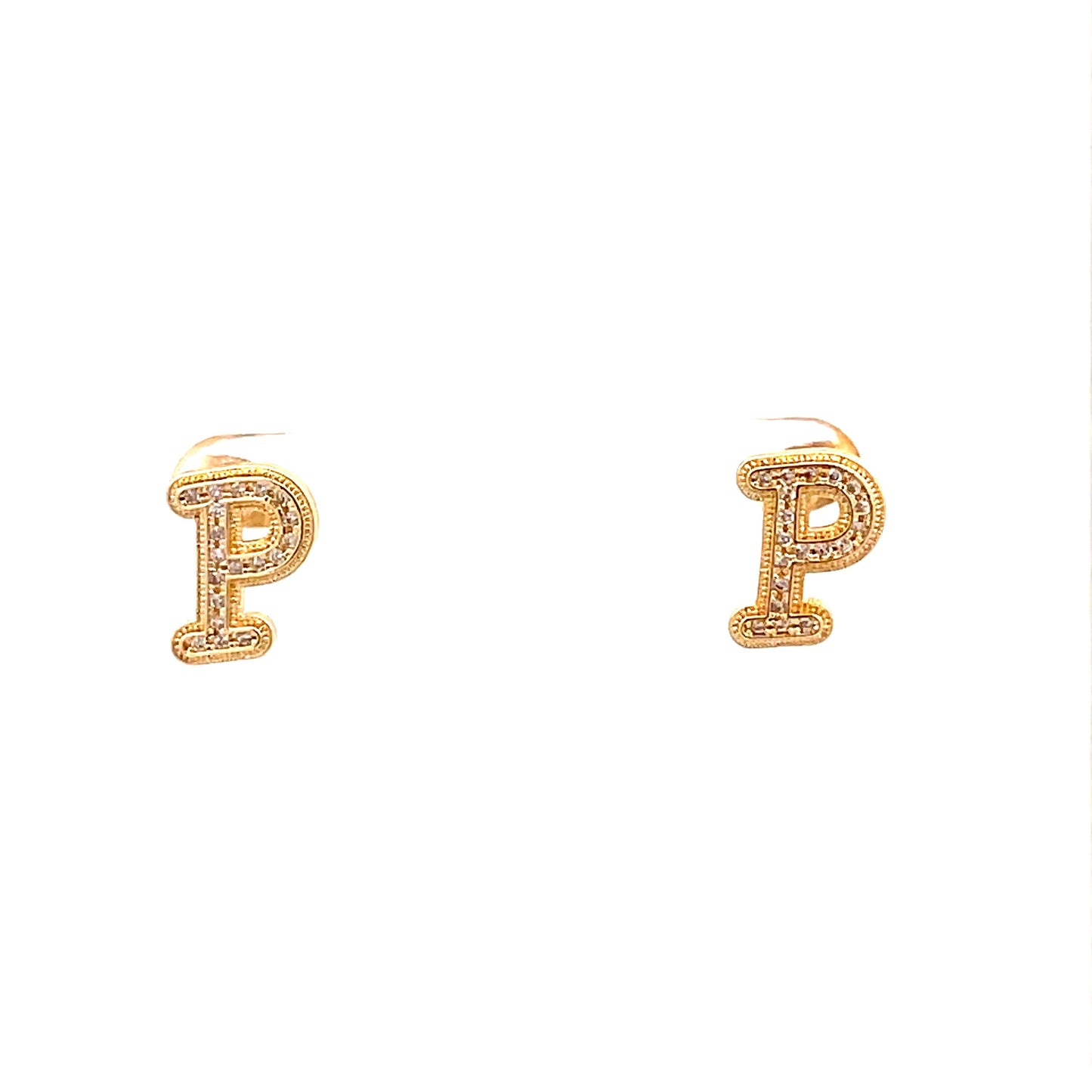 Venus Initial Earrings - P