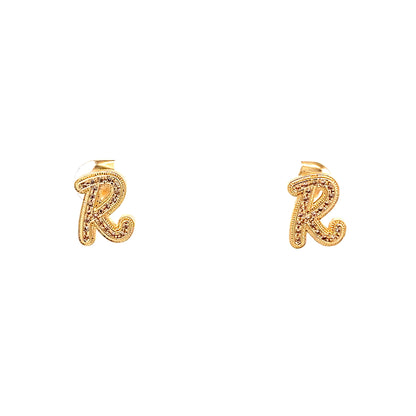 Venus Initial Earrings - R