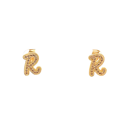 Venus Initial Earrings - R