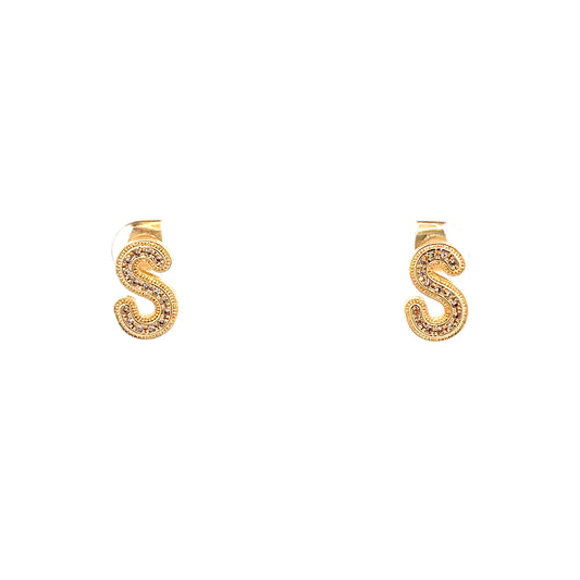 Venus Initial Earrings - S