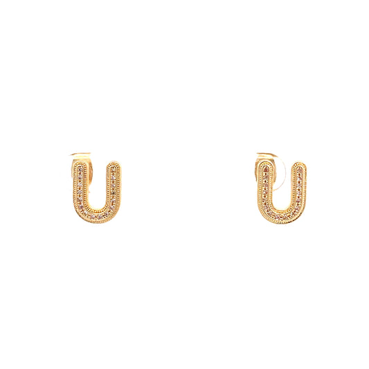 Venus Initial Earrings - U