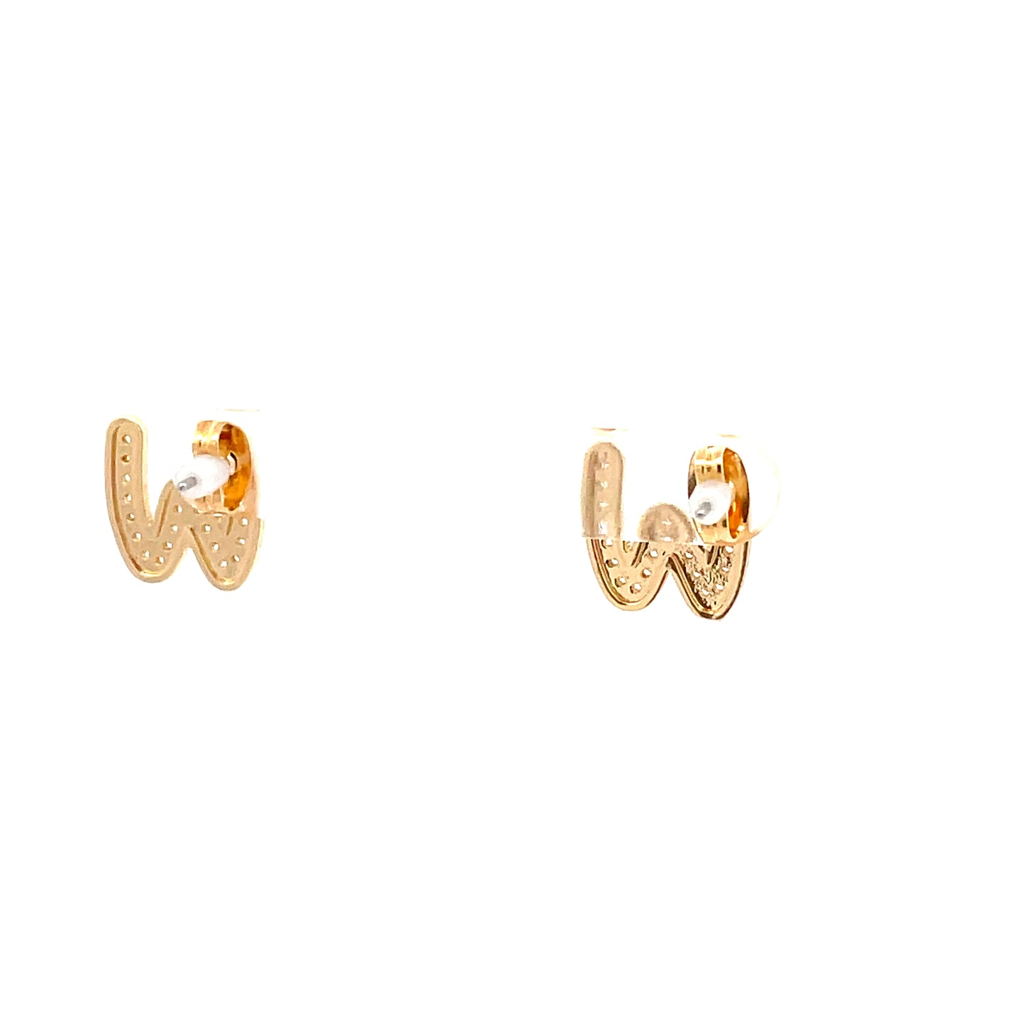 Venus Initial Earrings - W