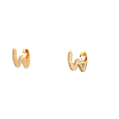 Venus Initial Earrings - W