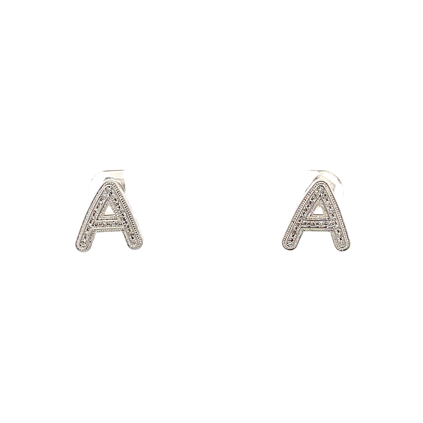 Venus Initial Earrings - A
