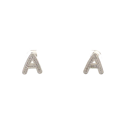 Venus Initial Earrings - A