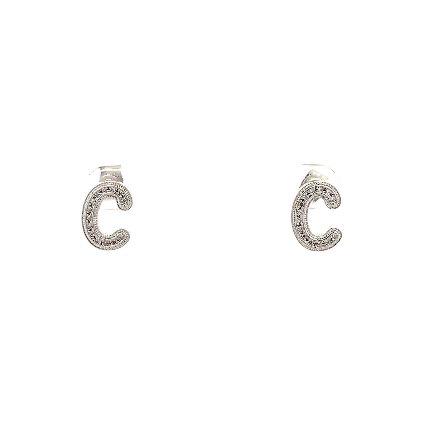 Venus Initial Earrings - C