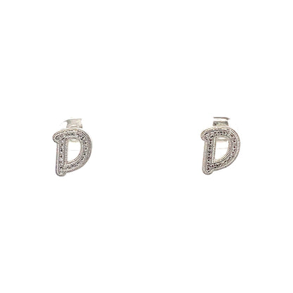 Venus Initial Earrings - D