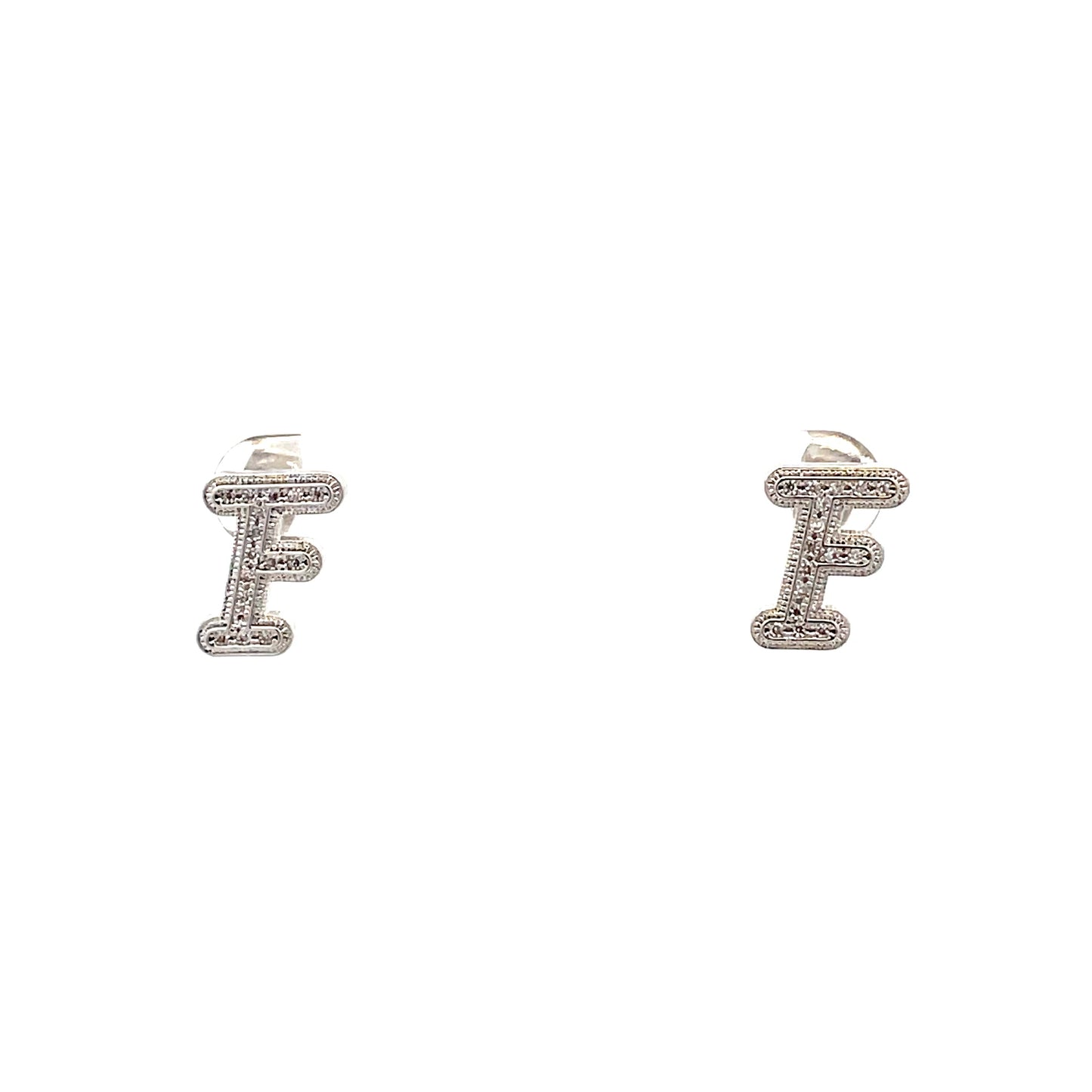 Venus Initial Earrings - F
