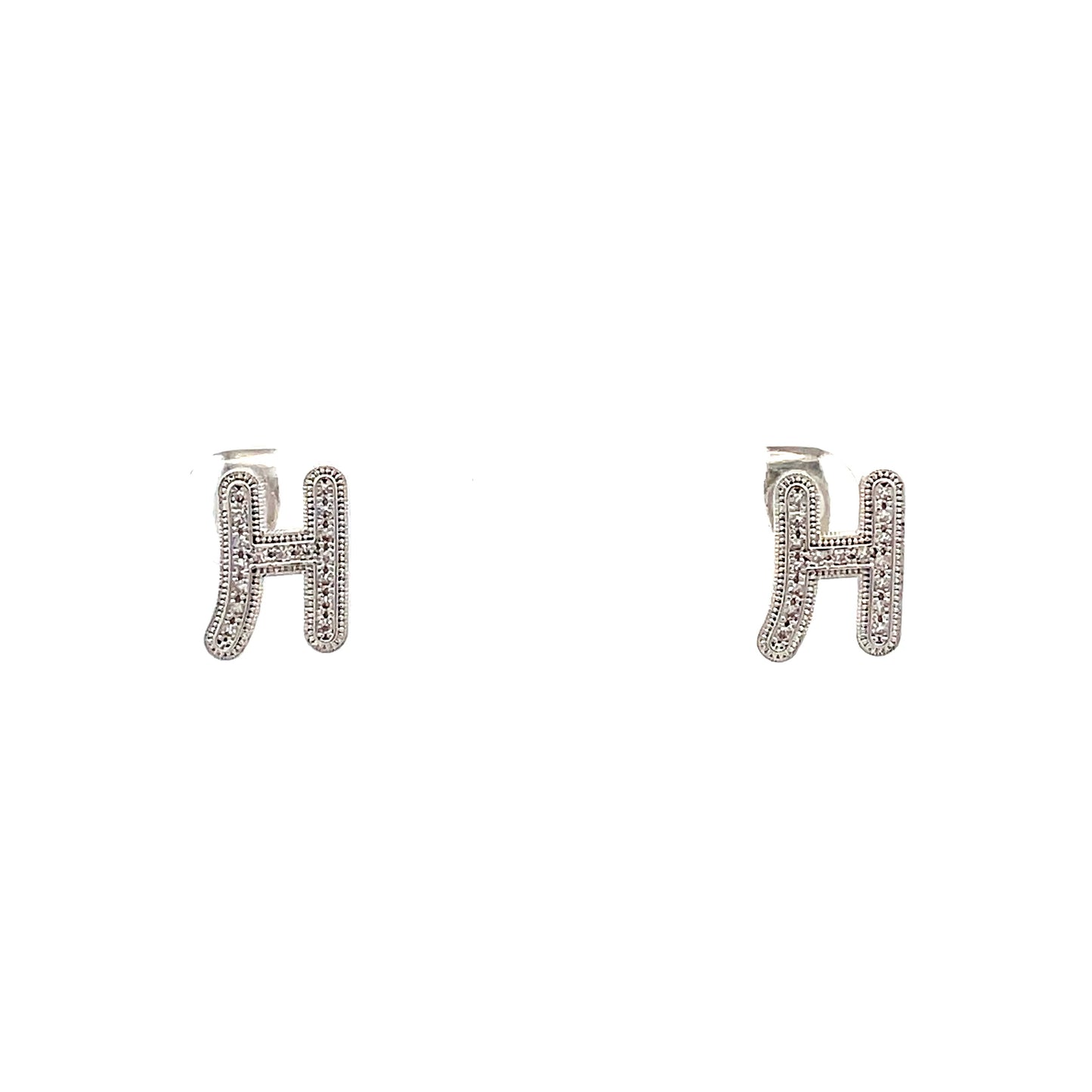 Venus Initial Earrings - H