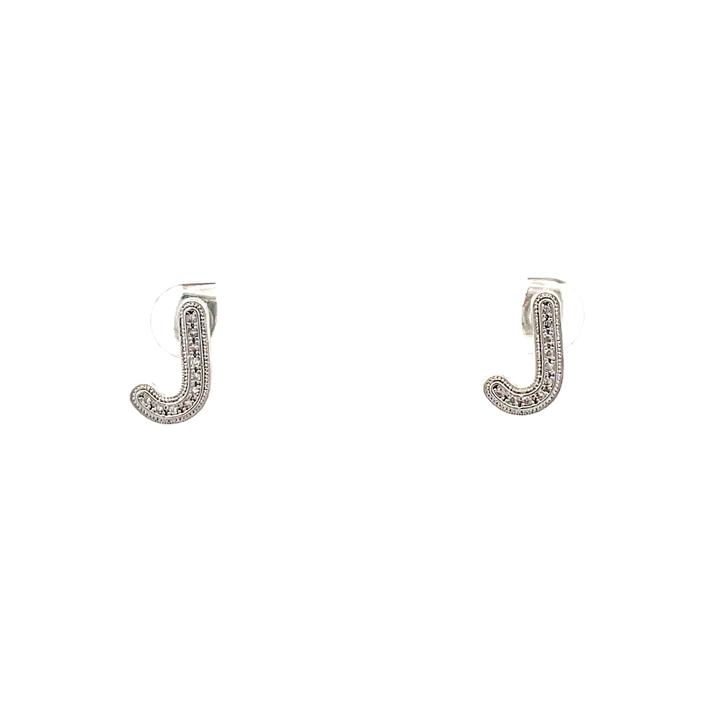 Venus Initial Earrings - J