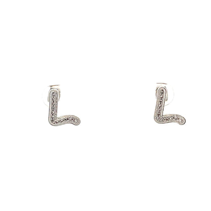 Venus Initial Earrings - L
