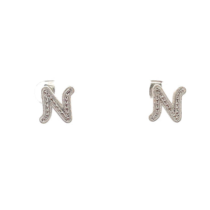 Venus Initial Earrings - N