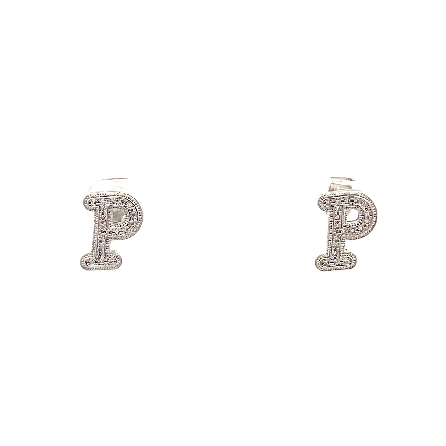 Venus Initial Earrings - P