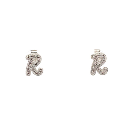 Venus Initial Earrings - R