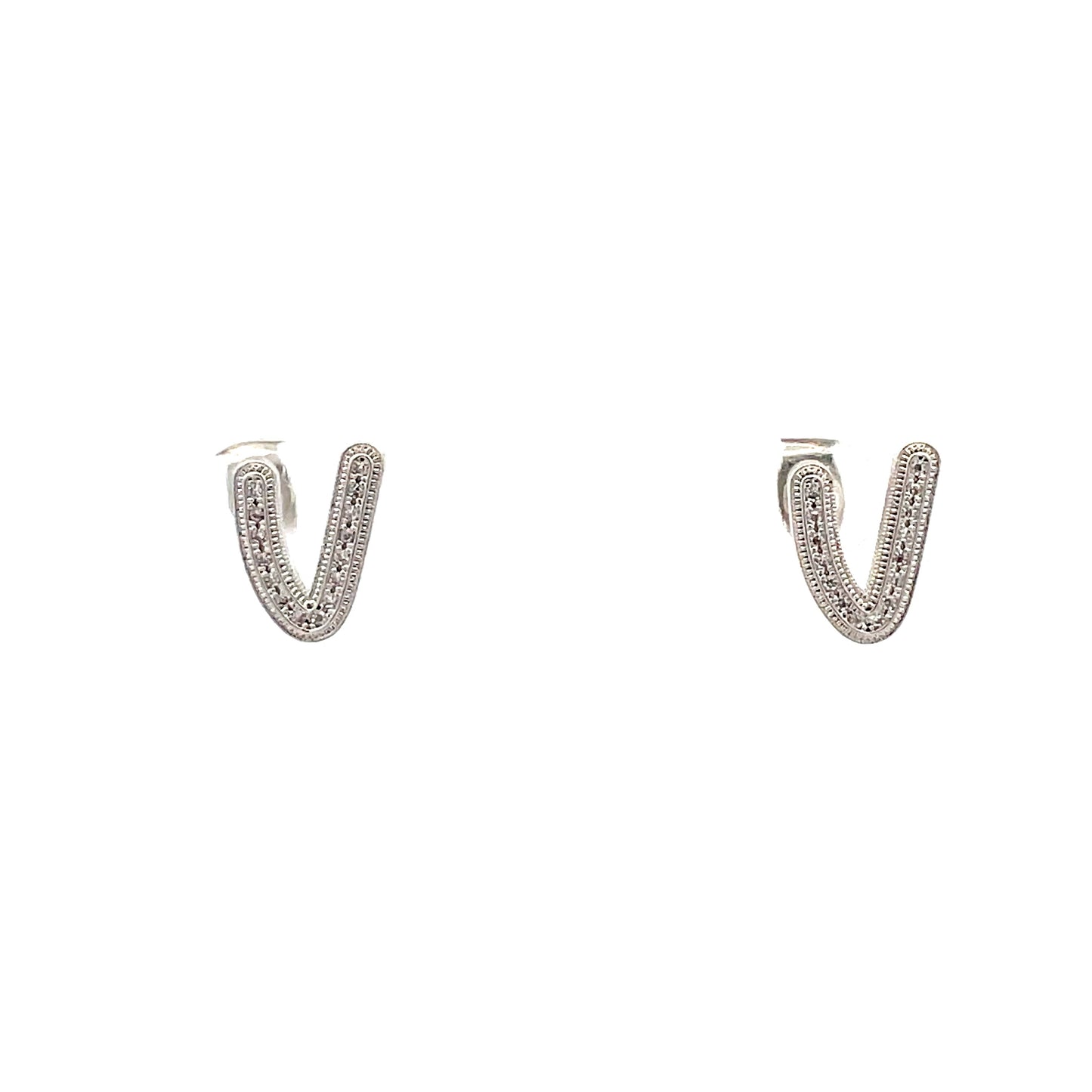 Venus Initial Earrings - V