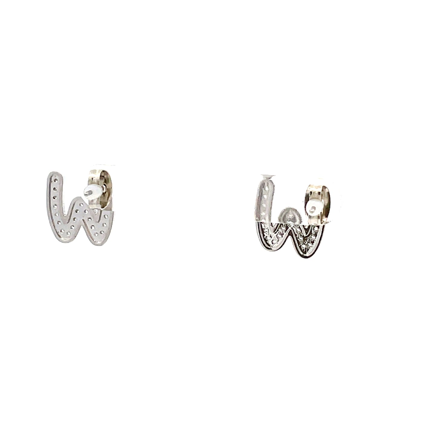 Venus Initial Earrings - W