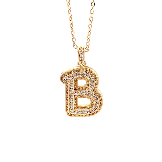 Venus Initial Necklace - B