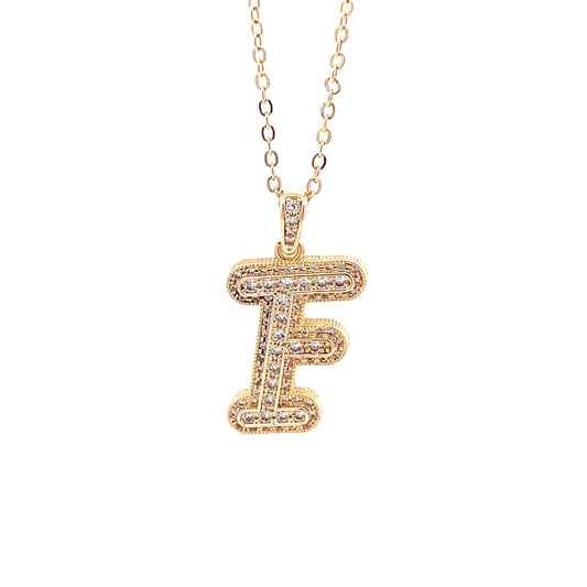 Venus Initial Necklace - F