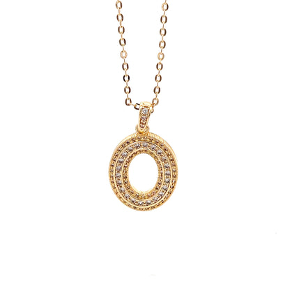 Venus Initial Necklace - O