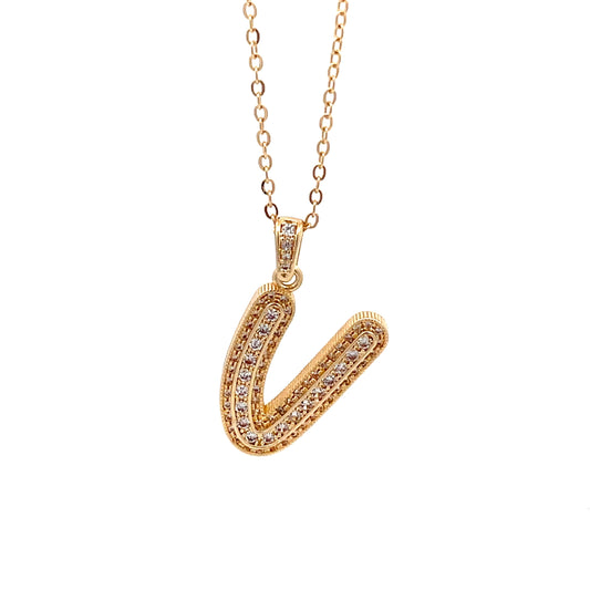 Venus Initial Necklace - V