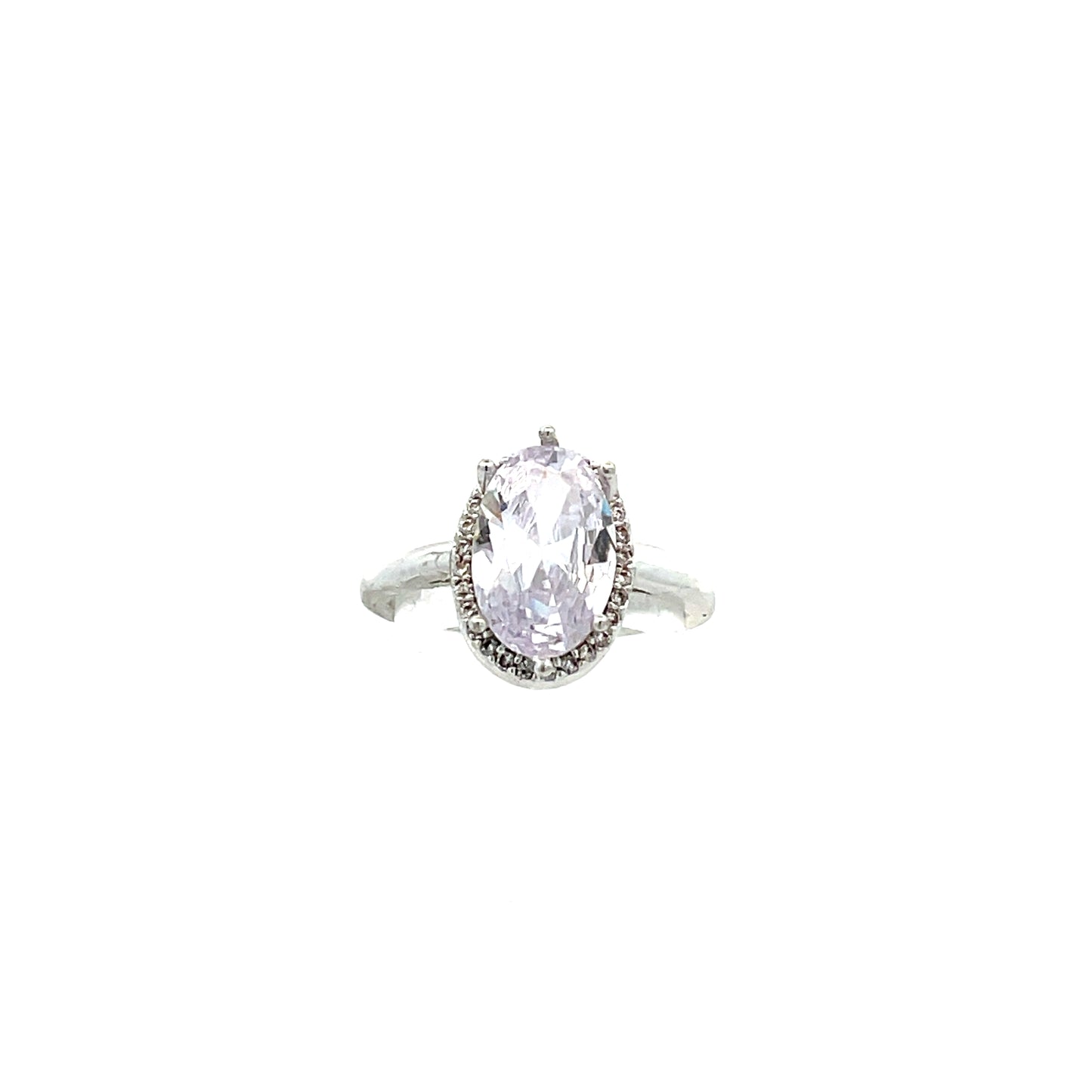 Solitaire Oval-shaped Fashion Ring - Style 3