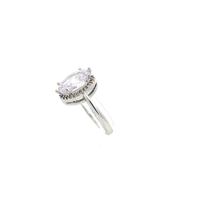 Solitaire Oval-shaped Fashion Ring - Design 03