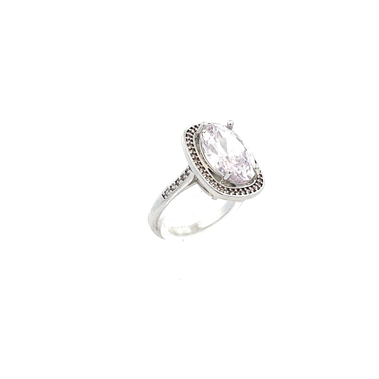 Oval-Cut & Round  Accent Stones Fashion Ring -Style 13