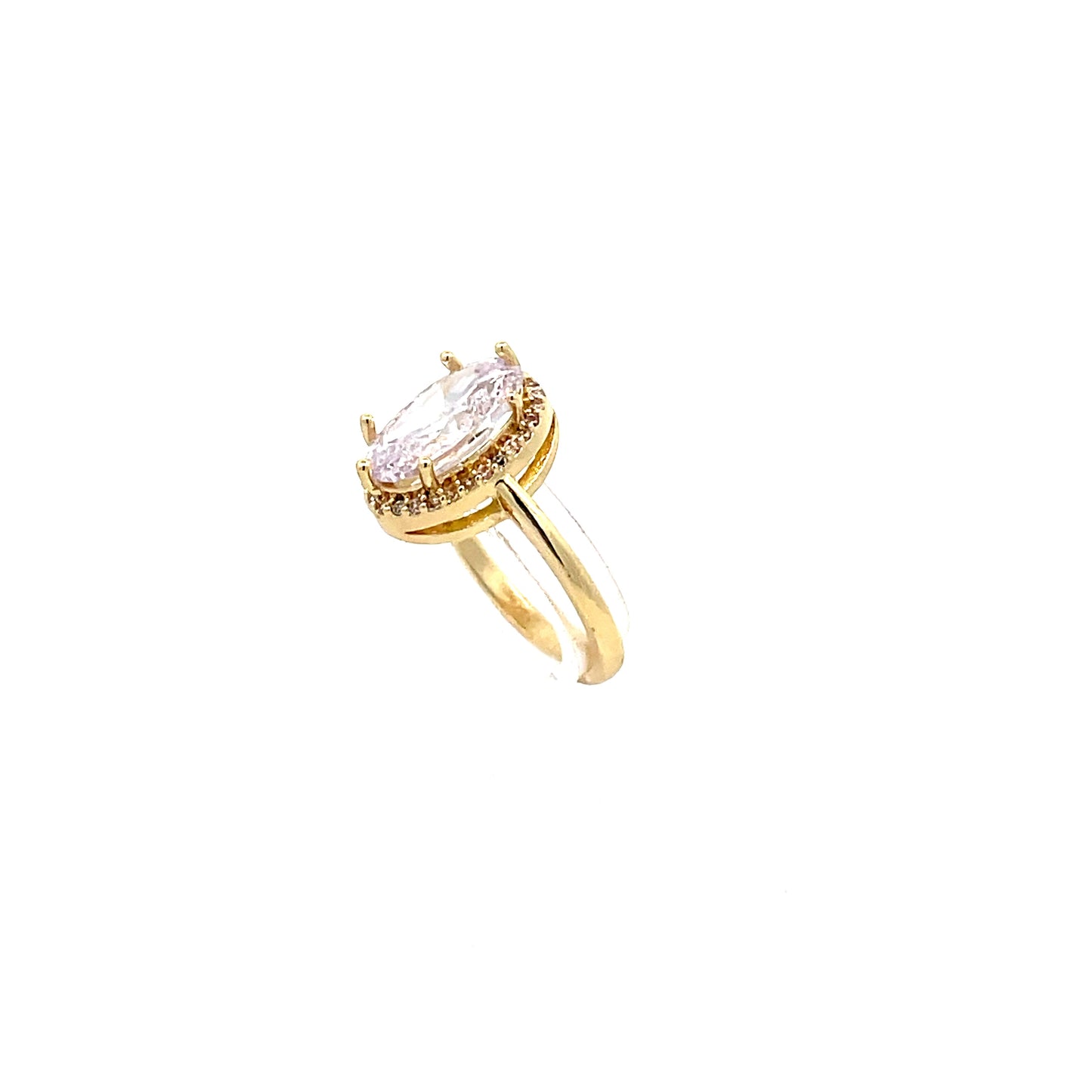 Solitaire Oval-shaped Fashion Ring - Style 3