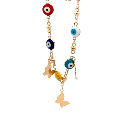 Evil Eye Anklet - Design 13
