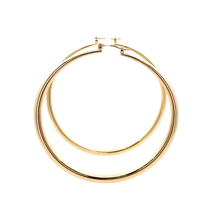 Hollow Round Plain Earring - 05