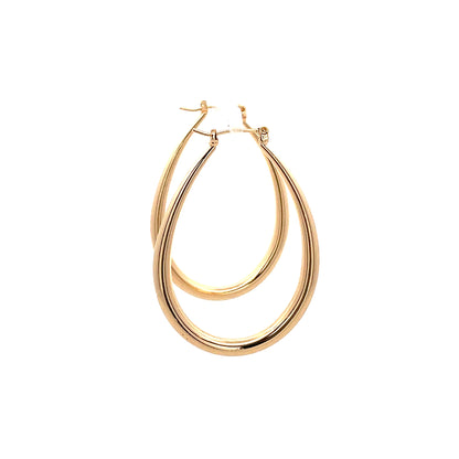 Hollow Oval Plain Earring - 07