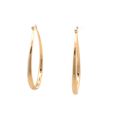 Hollow Oval Plain Earring - 08
